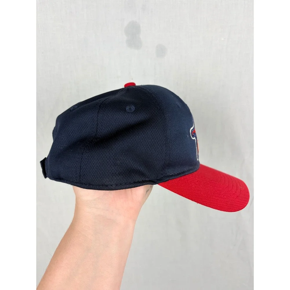 OC Sports Youth Baseball Hat Navy Blue Red Toledo Mud Hens Adjustable Mesh Cap
